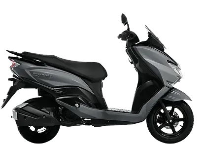 Suzuki Burgman Street 125 gris en vista lateral